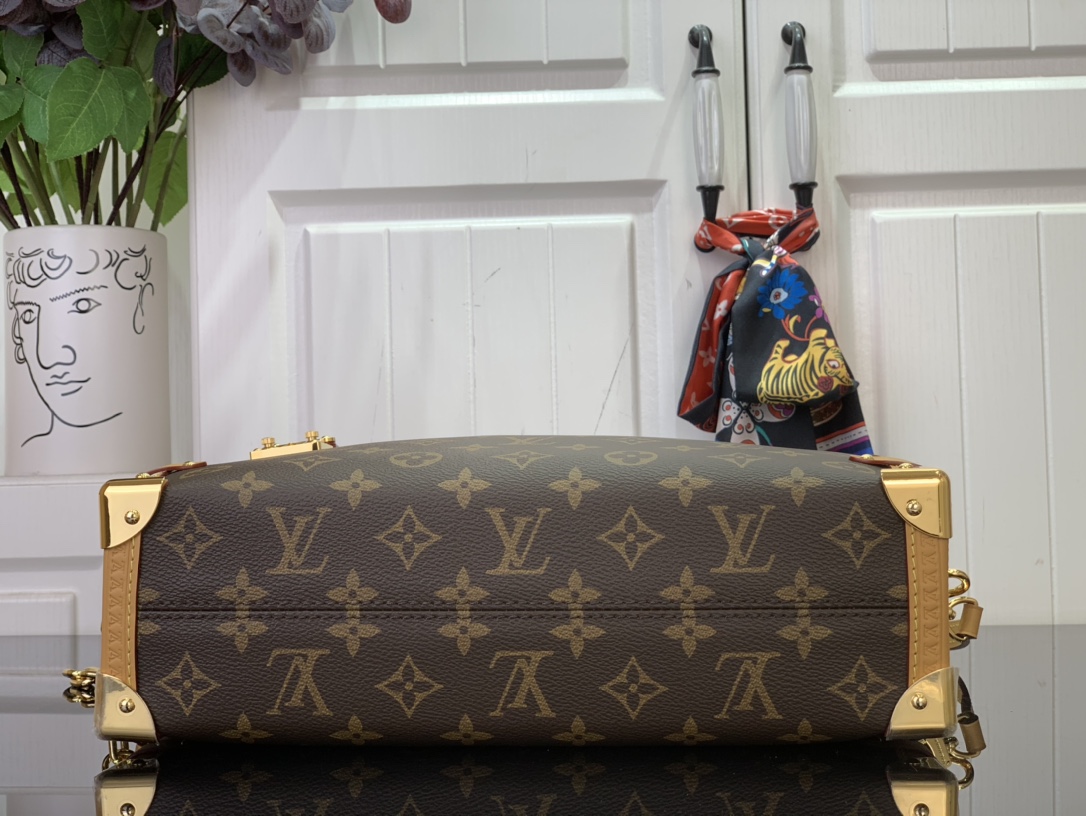Louis Vuitton Side Trunk Handbag Monogram Canvas