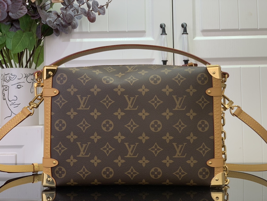Louis Vuitton Side Trunk Handbag Monogram Canvas