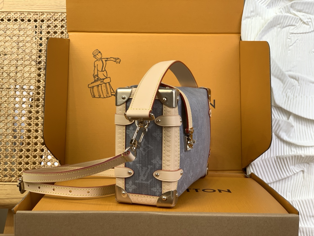 Louis Vuitton Side Trunk MM Monogram Denim - Women Bags