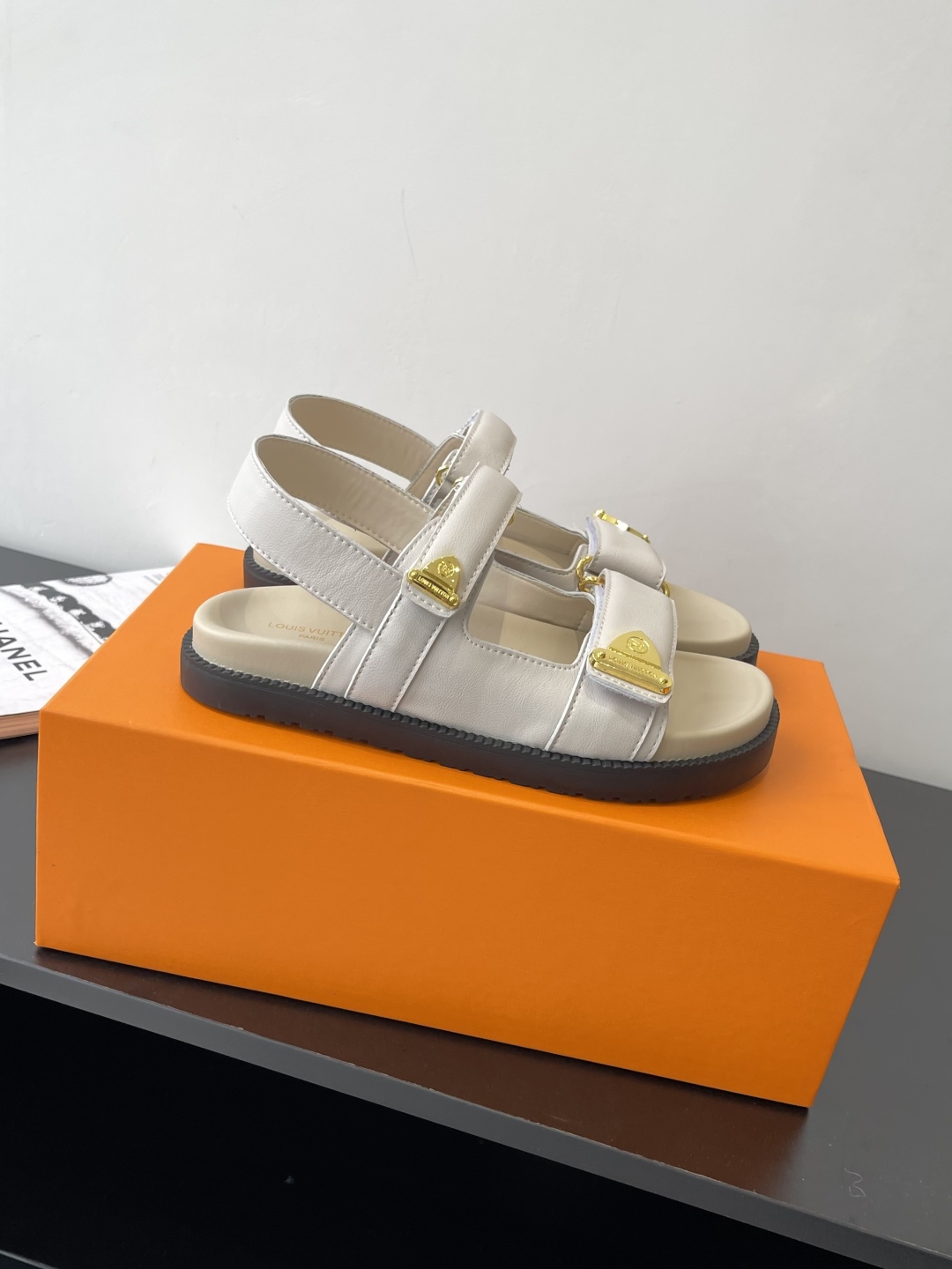 Louis Vuitton  Sunset Flat Comfort Sandal  Colors Ecru