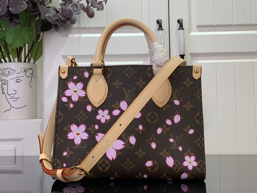 Louis Vuitton TM Onthego PM Tote Bag Cherry Blossom