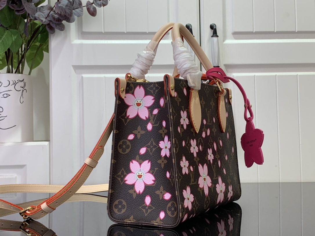Louis Vuitton TM Onthego PM Tote Bag Cherry Blossom