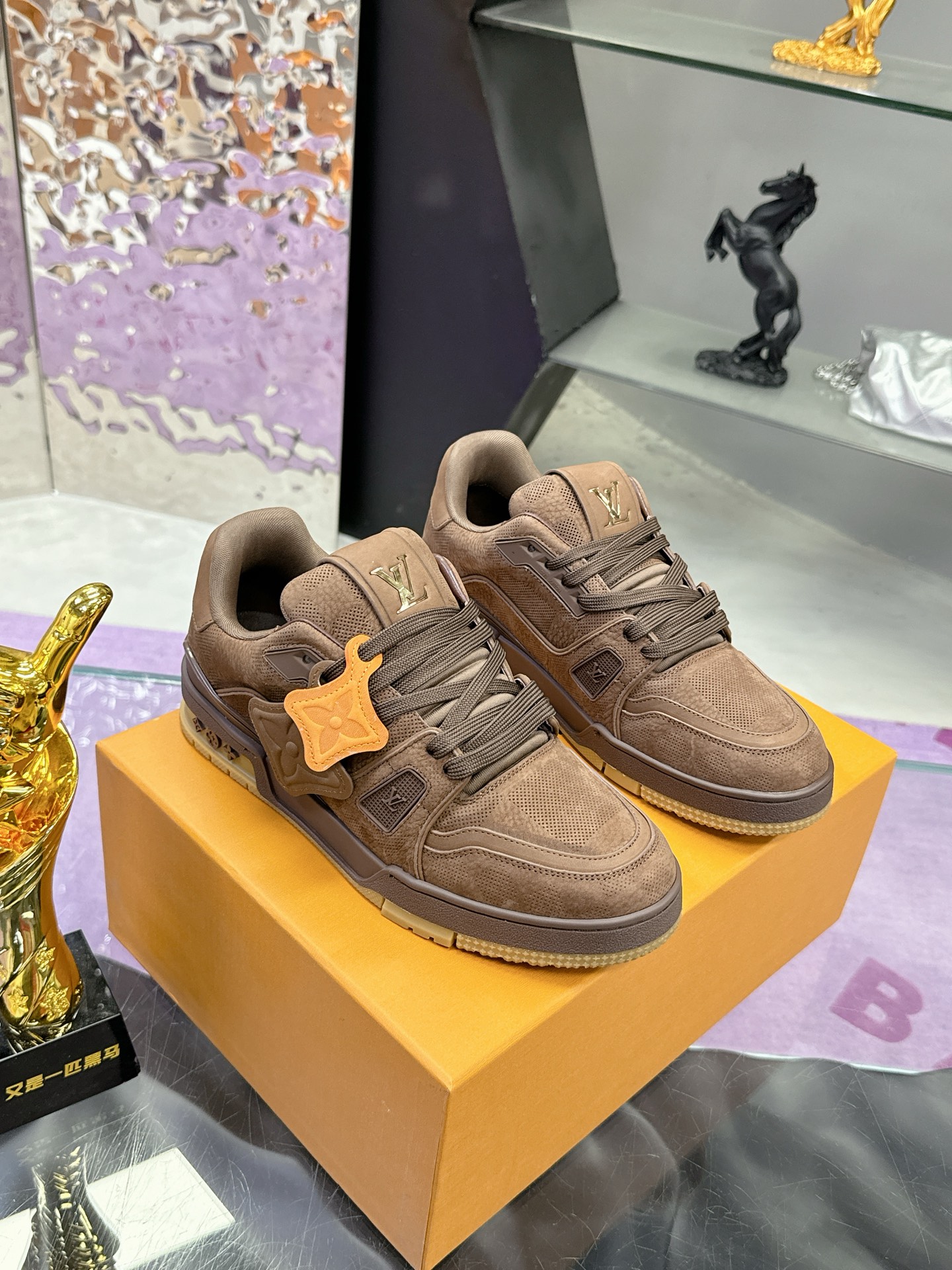 Louis Vuitton Trainer Sneaker  Colors Brown Out of stock Louis Vuitton