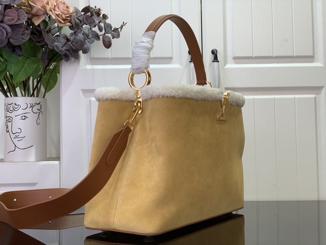 Louis Vuitton Tweed Capucines PM - Neutrals Handle Bags