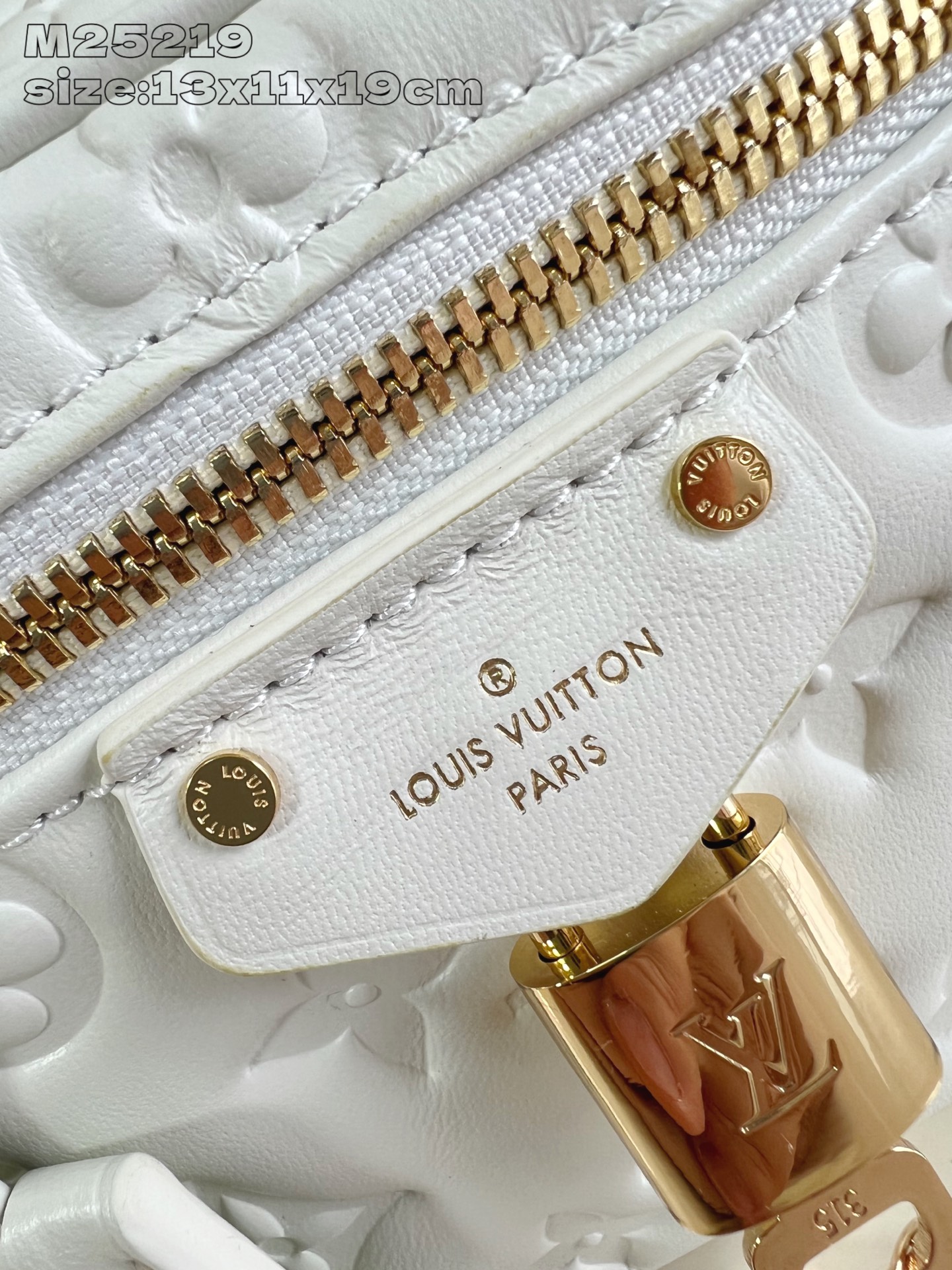 Louis Vuitton Vanity Chain Pouch Autruche Bag White