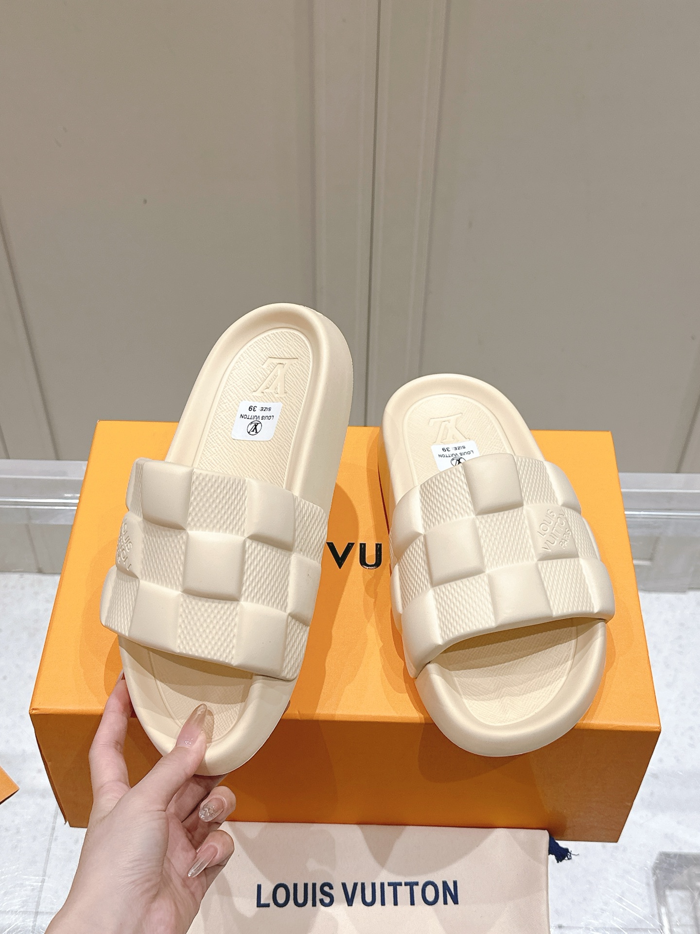 Louis Vuitton Waterfront Mule in Beige