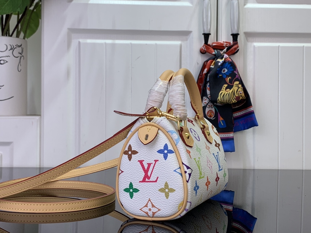 Louis Vuitton X Murakami Nano Speedy Bag White Multicolor