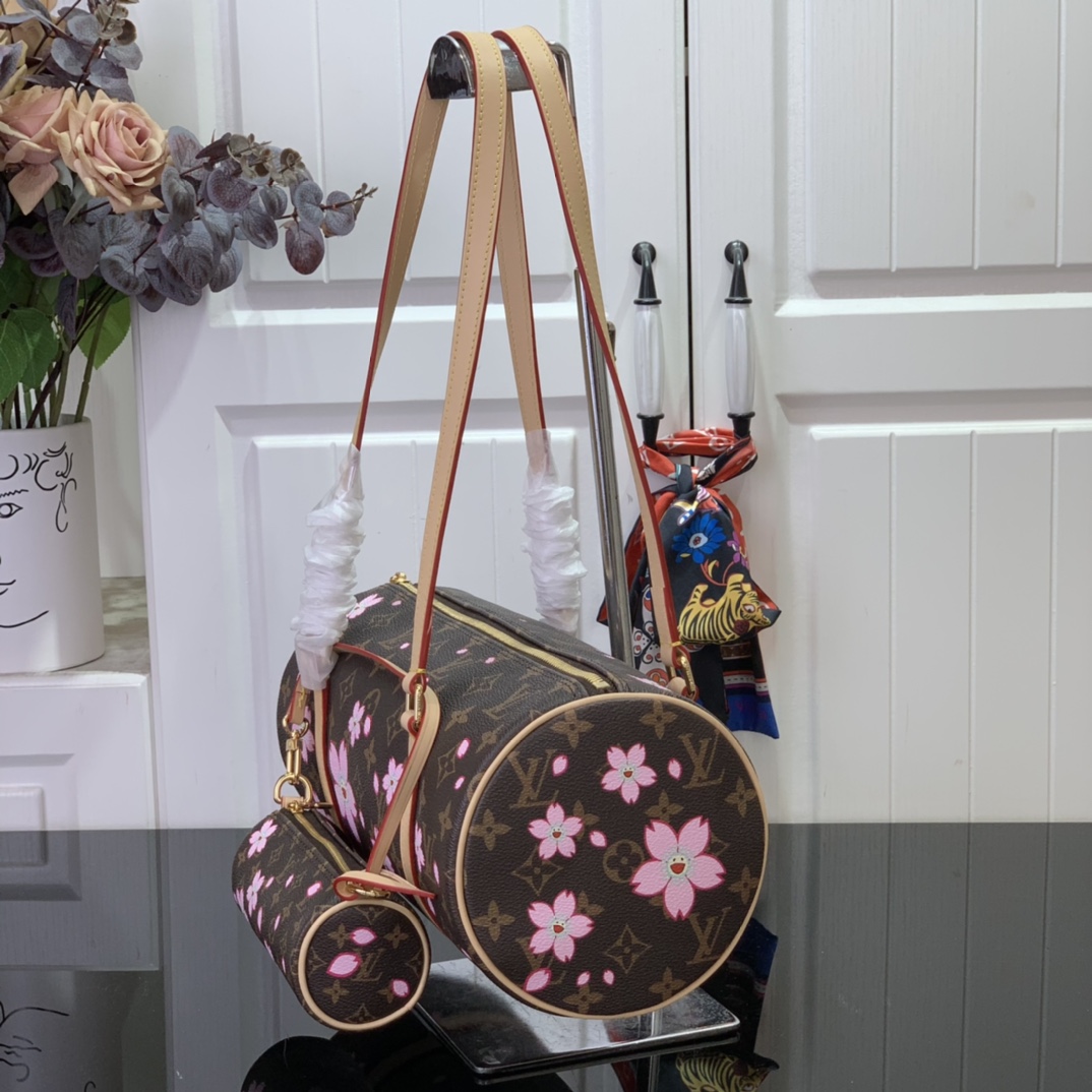 Louis Vuitton X Takashi Murakami Cherry Blossom Papillon Brown and Pink