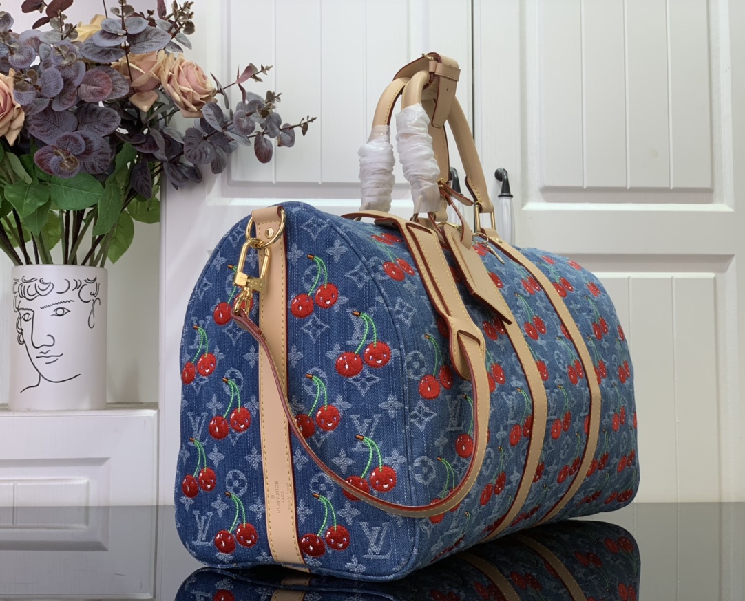 Louis Vuitton x Takashi Murakami Cherry Keepall Bandouliere