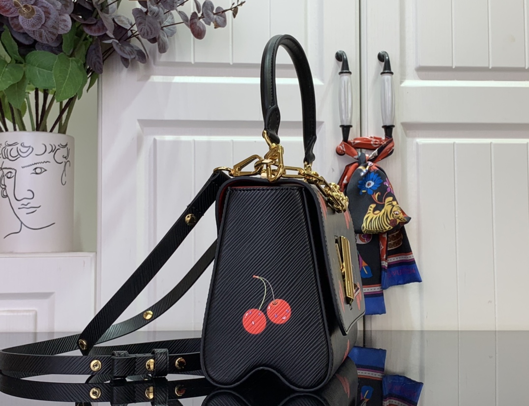 Louis Vuitton x Takashi Murakami Twist MM "Cherry Black"
