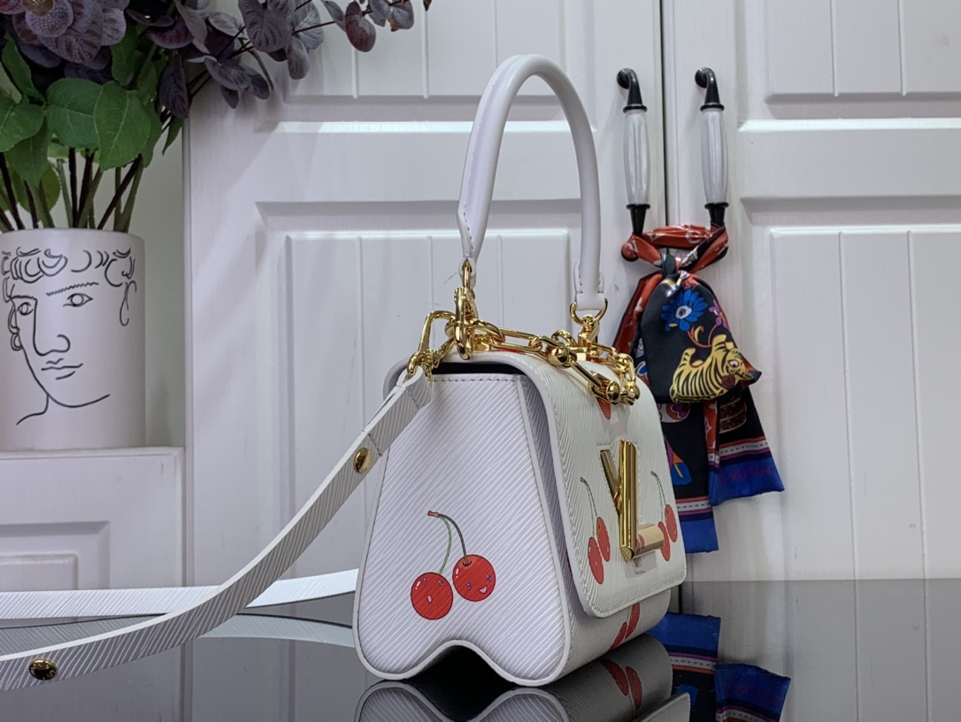 Louis Vuitton x Takashi Murakami Twist MM "Cherry White"