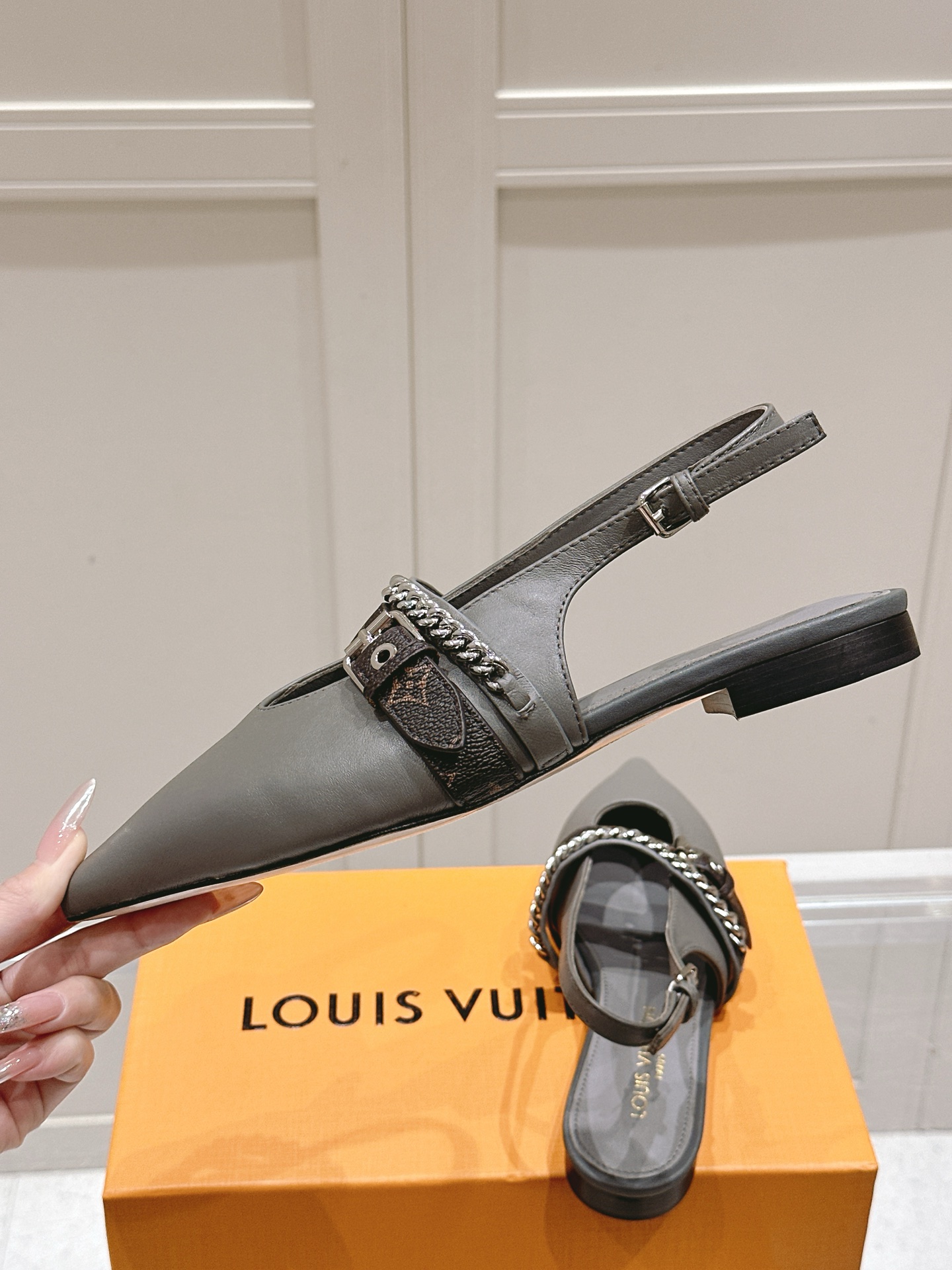 Louis VuittonVibe Slingback Flat Ballerina   Colors Grey