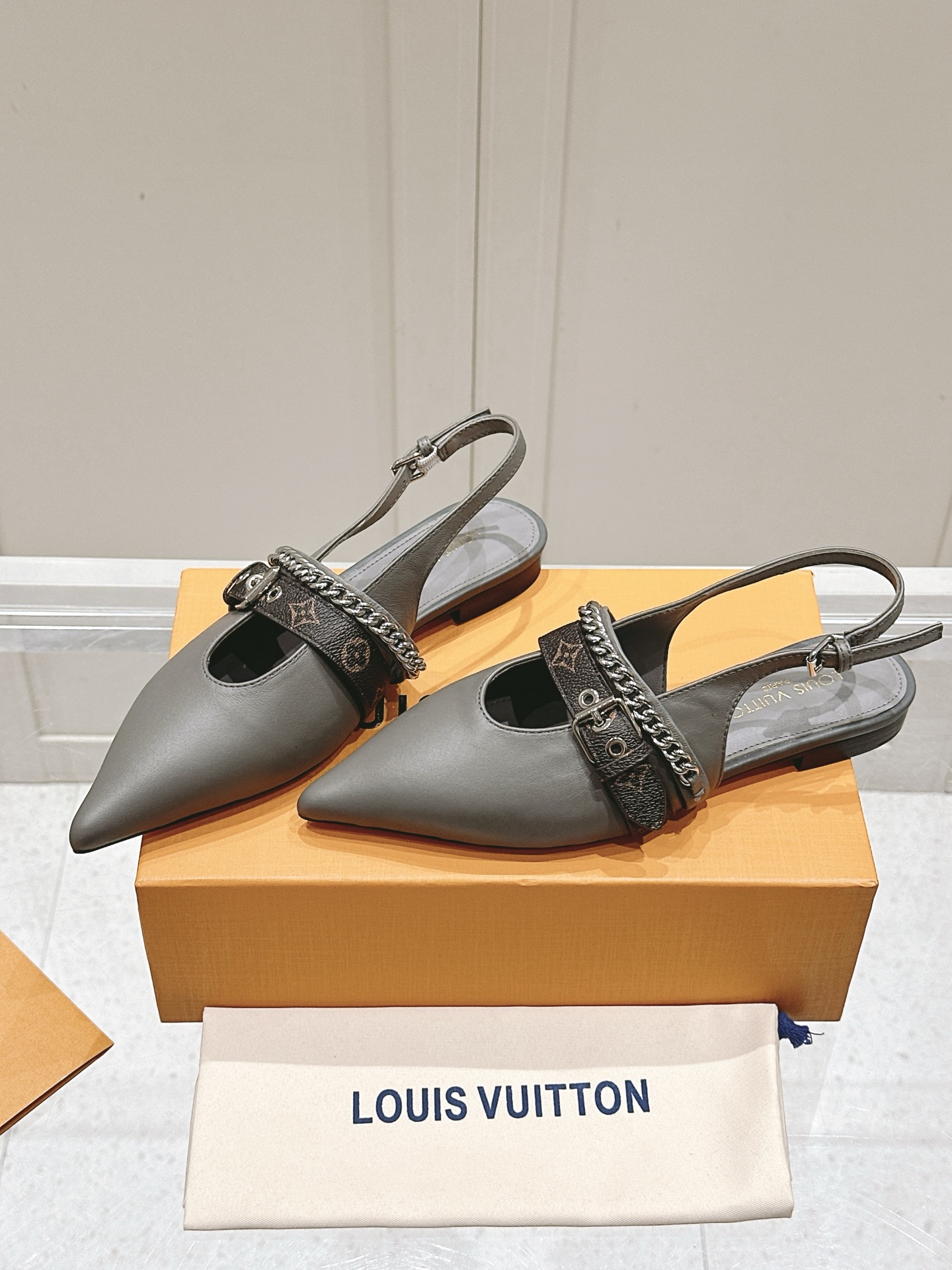 Louis VuittonVibe Slingback Flat Ballerina   Colors Grey