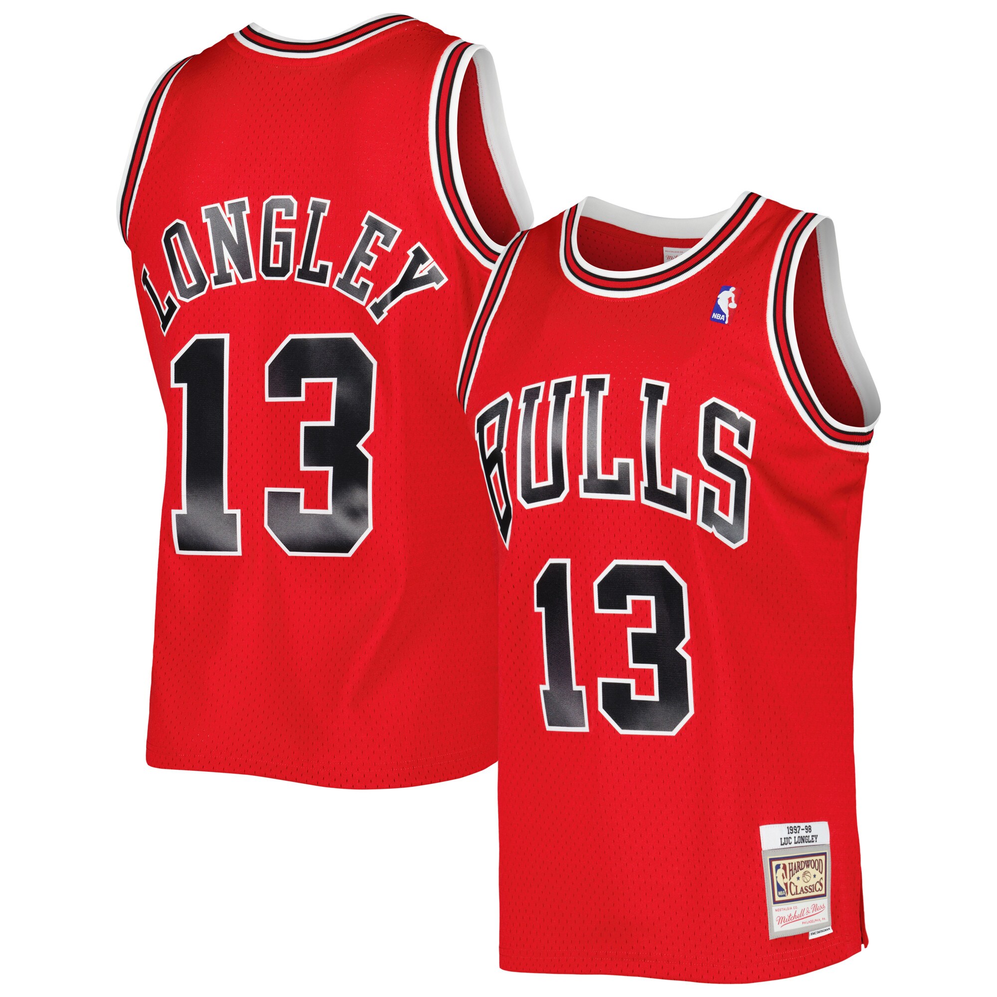 Mitchell & Ness Luc Longley Bulls Jersey – Premium 1997-98 Hardwood Classics Swingman