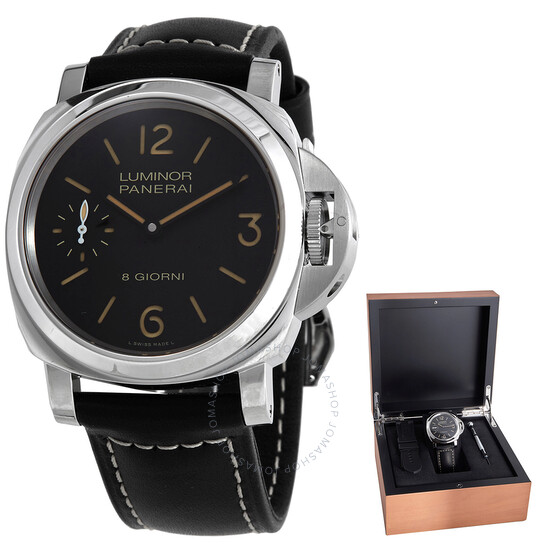 Luminor Base Hand Wind Black Dial Men's Watch