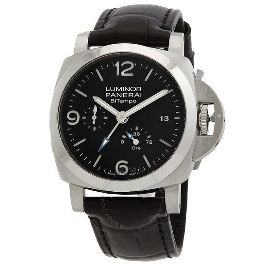 Luminor BiTempo Automatic Black Dial Men's Watch