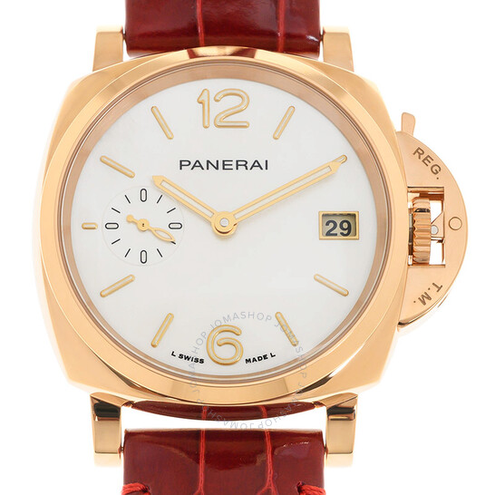 Luminor Due Goldtech Madreperla White Mother of Pearl Dial Unisex Watch