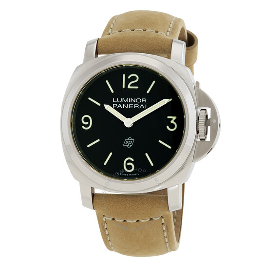 Luminor Logo Hand Wind Black Dial Men's Watch