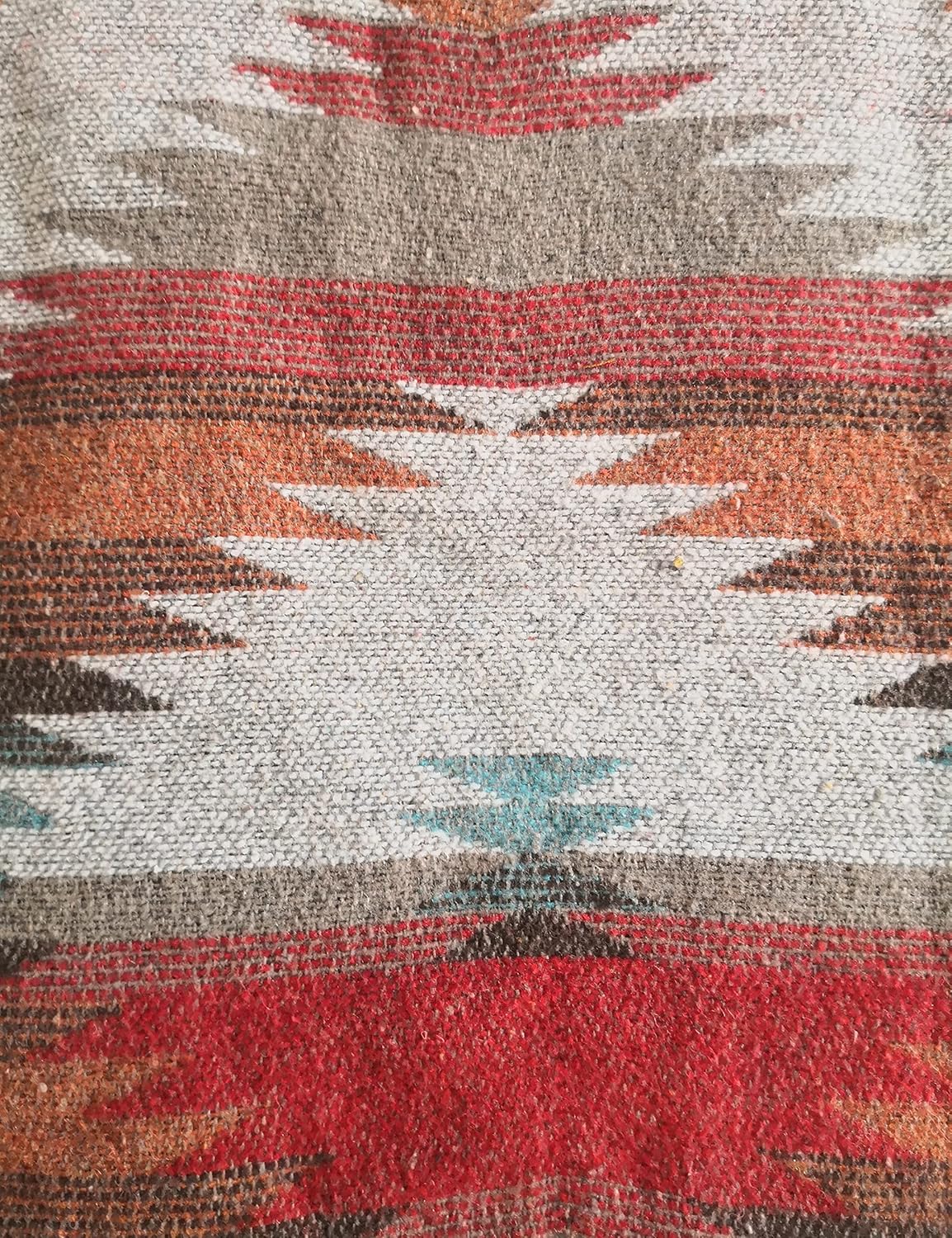 Lumister Women’s Aztec Denim Jacket Distressed Lapel Long Sleeve Vintage Button Down Denim Jacket Shacket