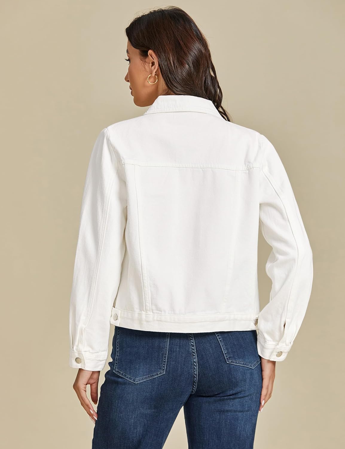 luvamia Denim Jackets for Women Trendy Casual Button Down Relaxed Fit Western Trucker Distressed Jean Jacket with Pocket