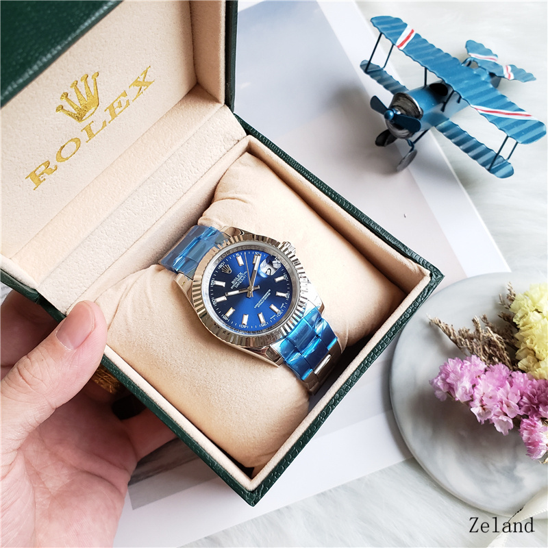 Luxury Automatic Mechanical Watch for Men and Women, 41mm/36mm Gold Dial, Calendar, Stainless Steel Strap, Waterproof, Sapphire Crystal