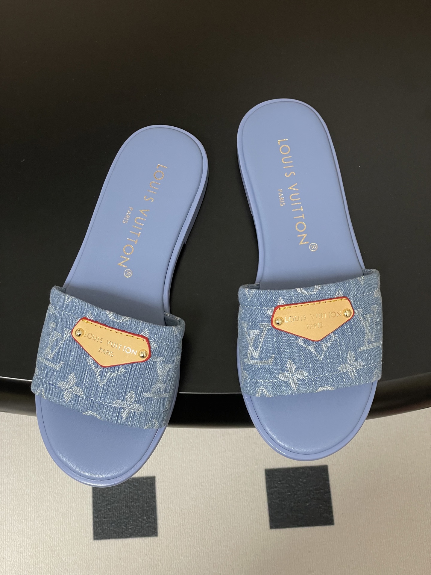 LV Lily Flat Mule  Colors Blue Louis Vuitton
