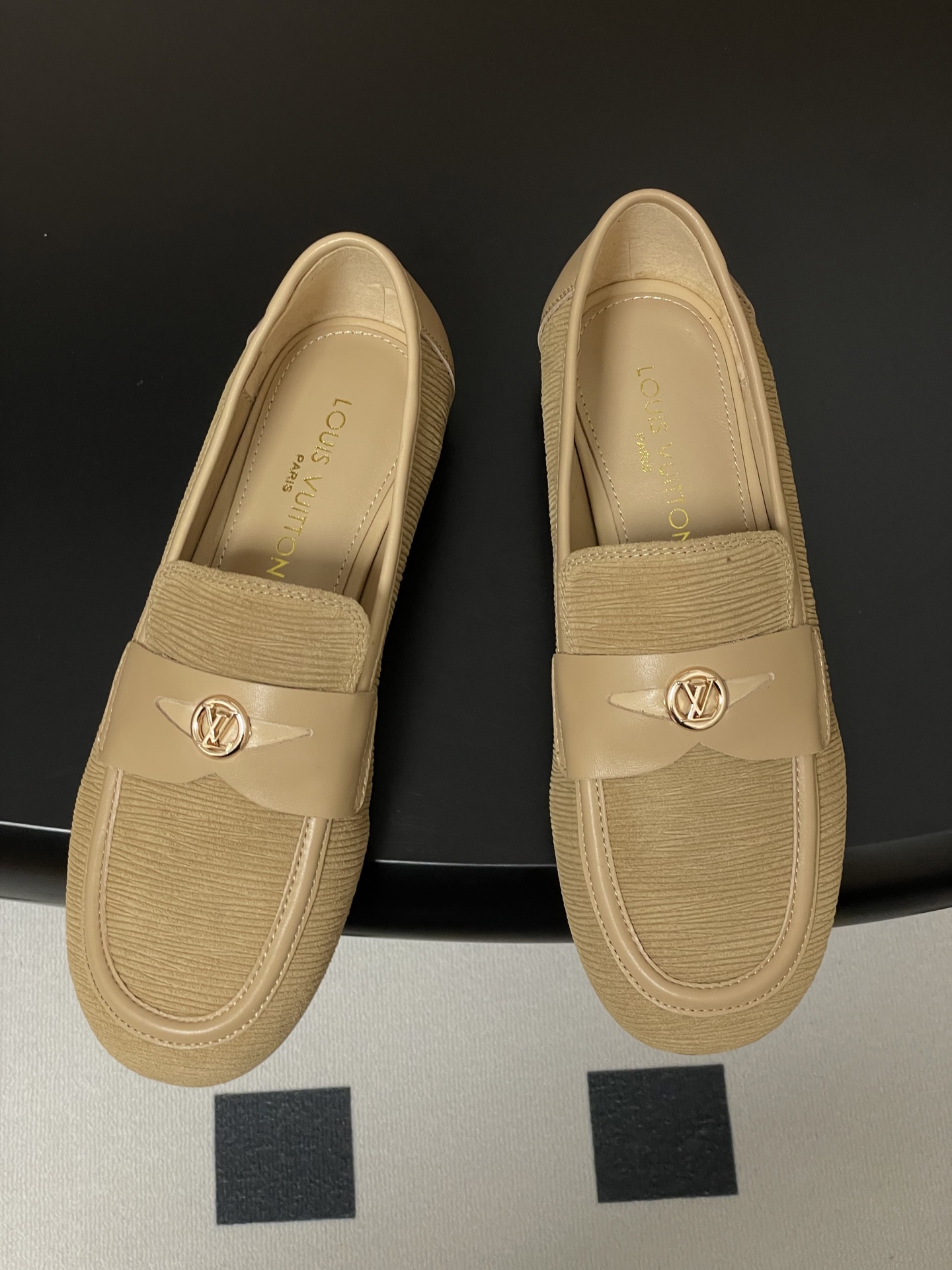 LV Soho Flat Loafer Colors Beige Louis Vuitton