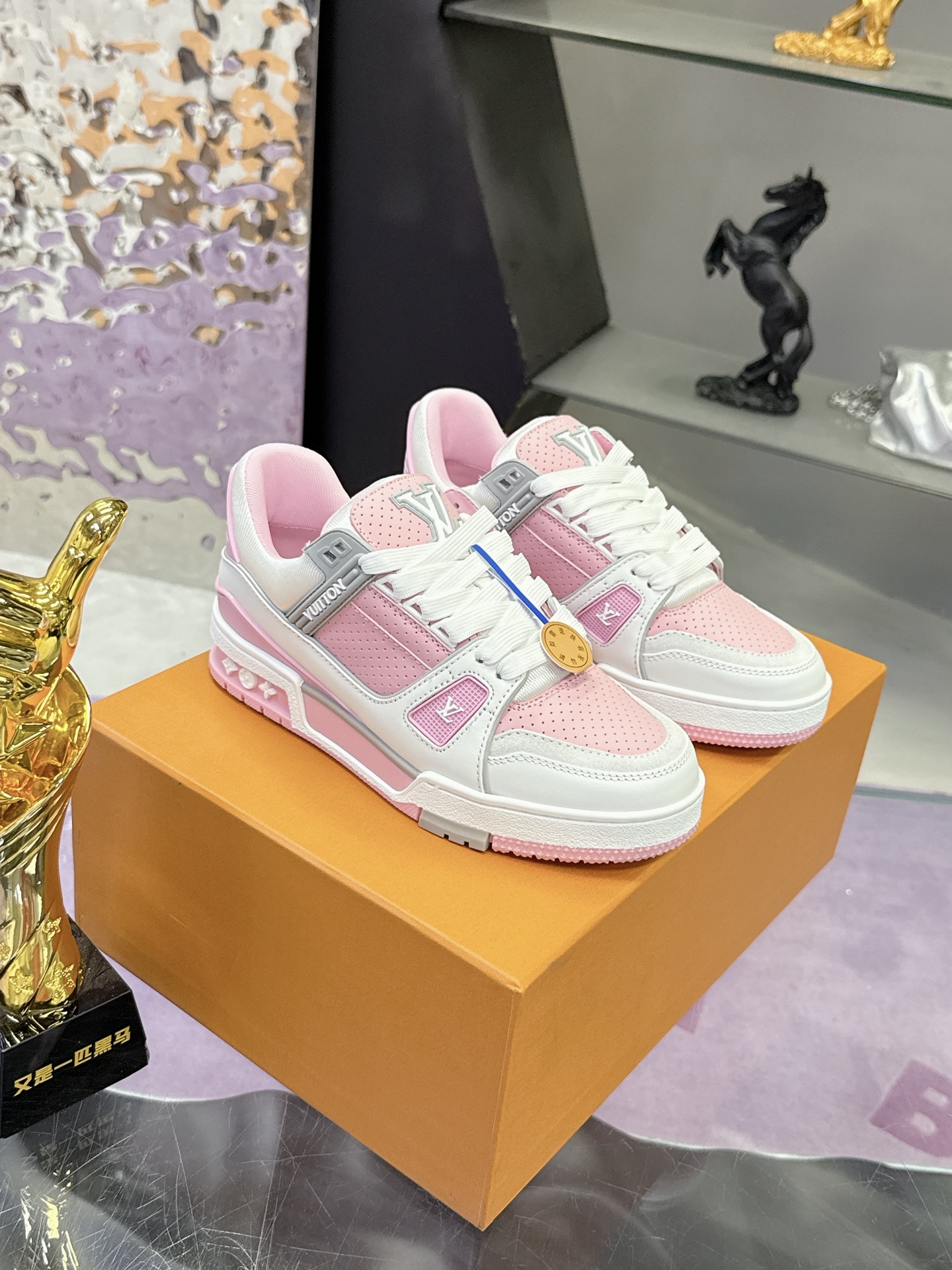LV Trainer Sneaker Colors Pink Louis Vuitton