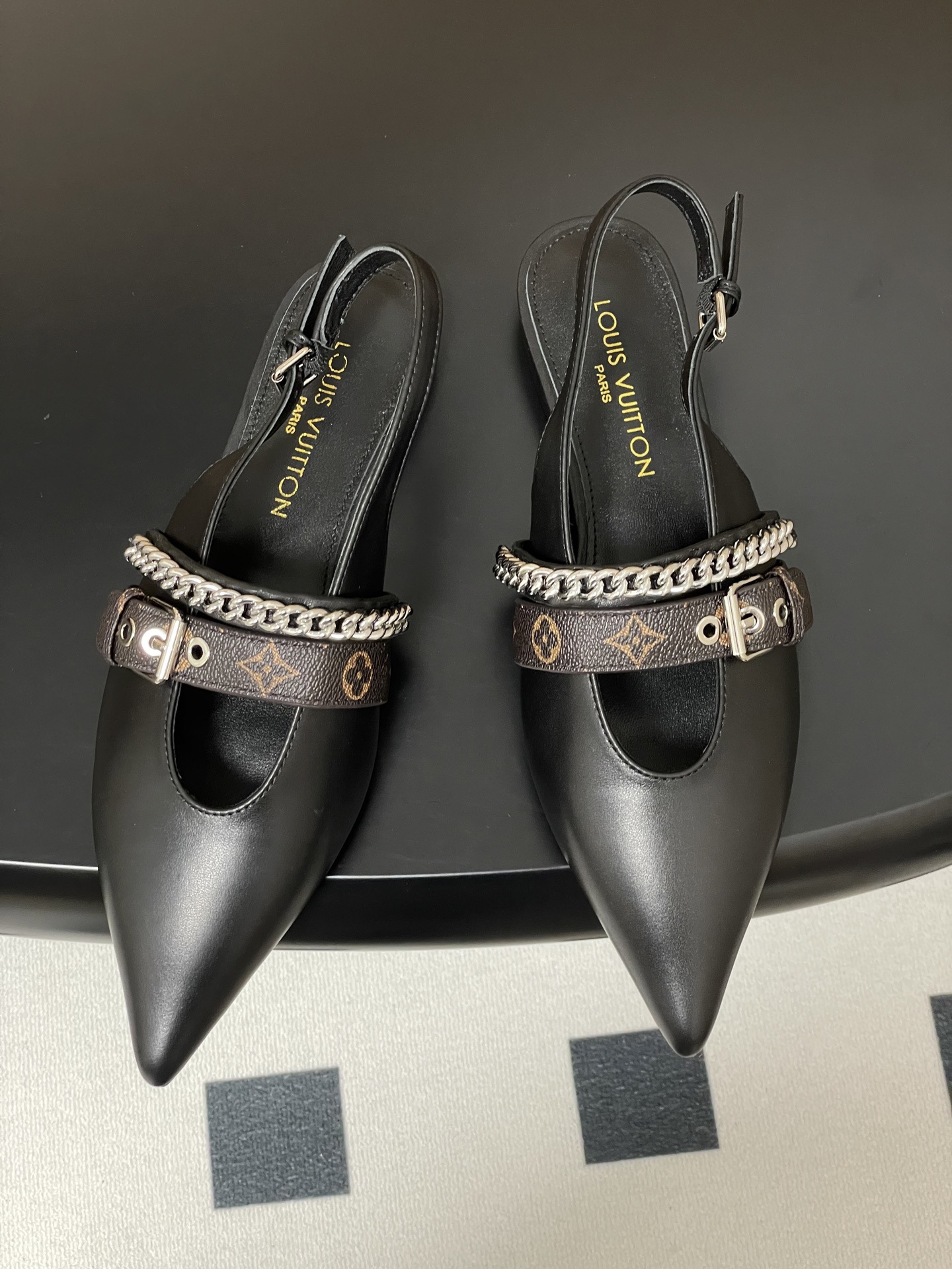 LV Vibe Slingback Flat Ballerina Colors Black  Louis Vuitton