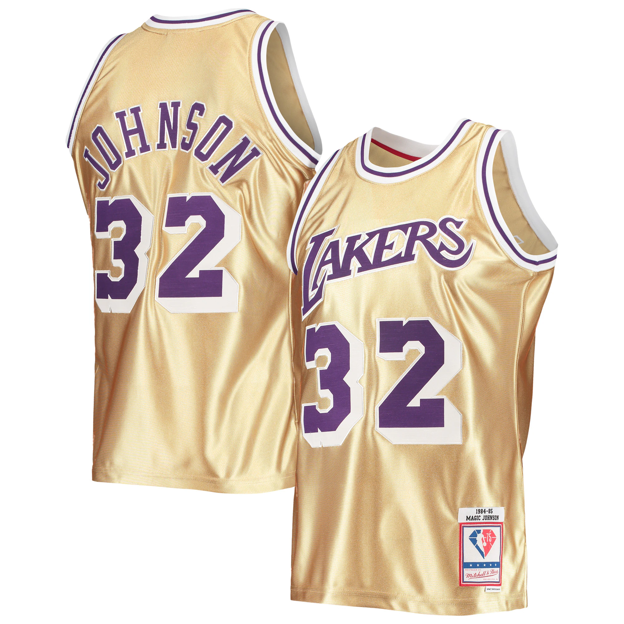 Magic Johnson Lakers Gold Jersey - Ultimate Mitchell & Ness 75th Anniversary Swingman