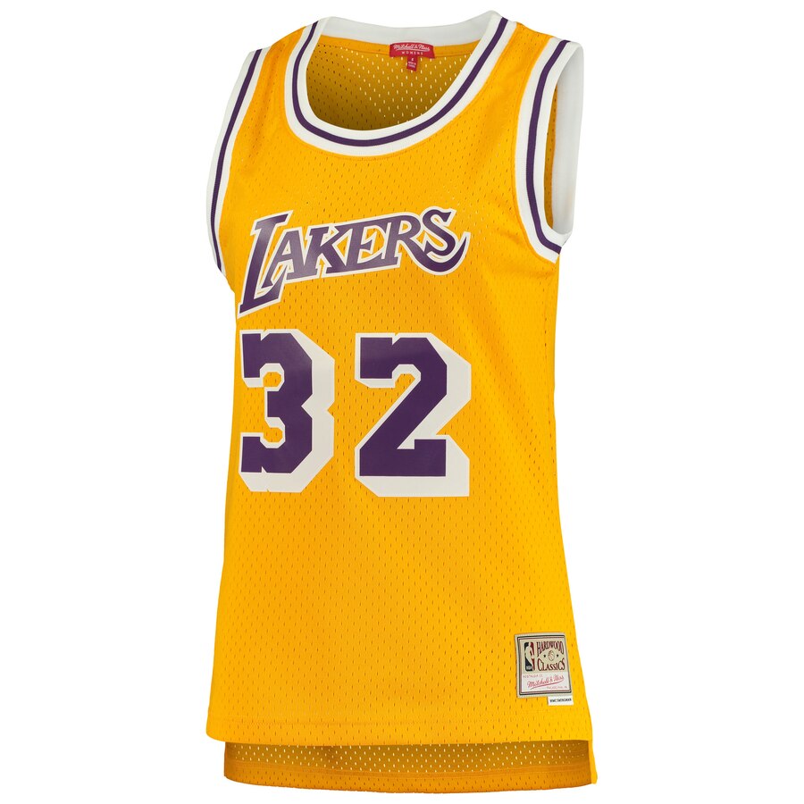 Premium Mitchell & Ness Magic Johnson 1984-85 Gold Jersey #32