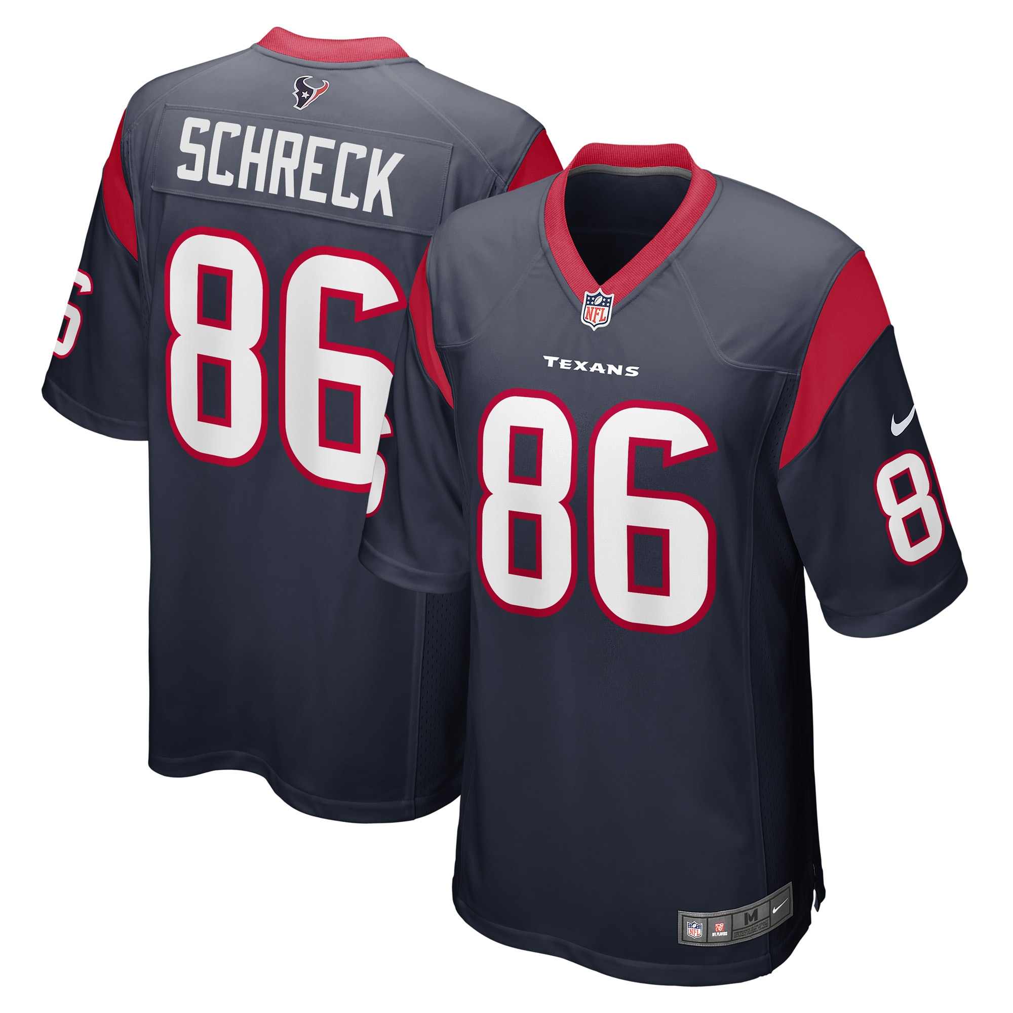 Mason Schreck Houston Texans Nike Game Player Jersey - Navy