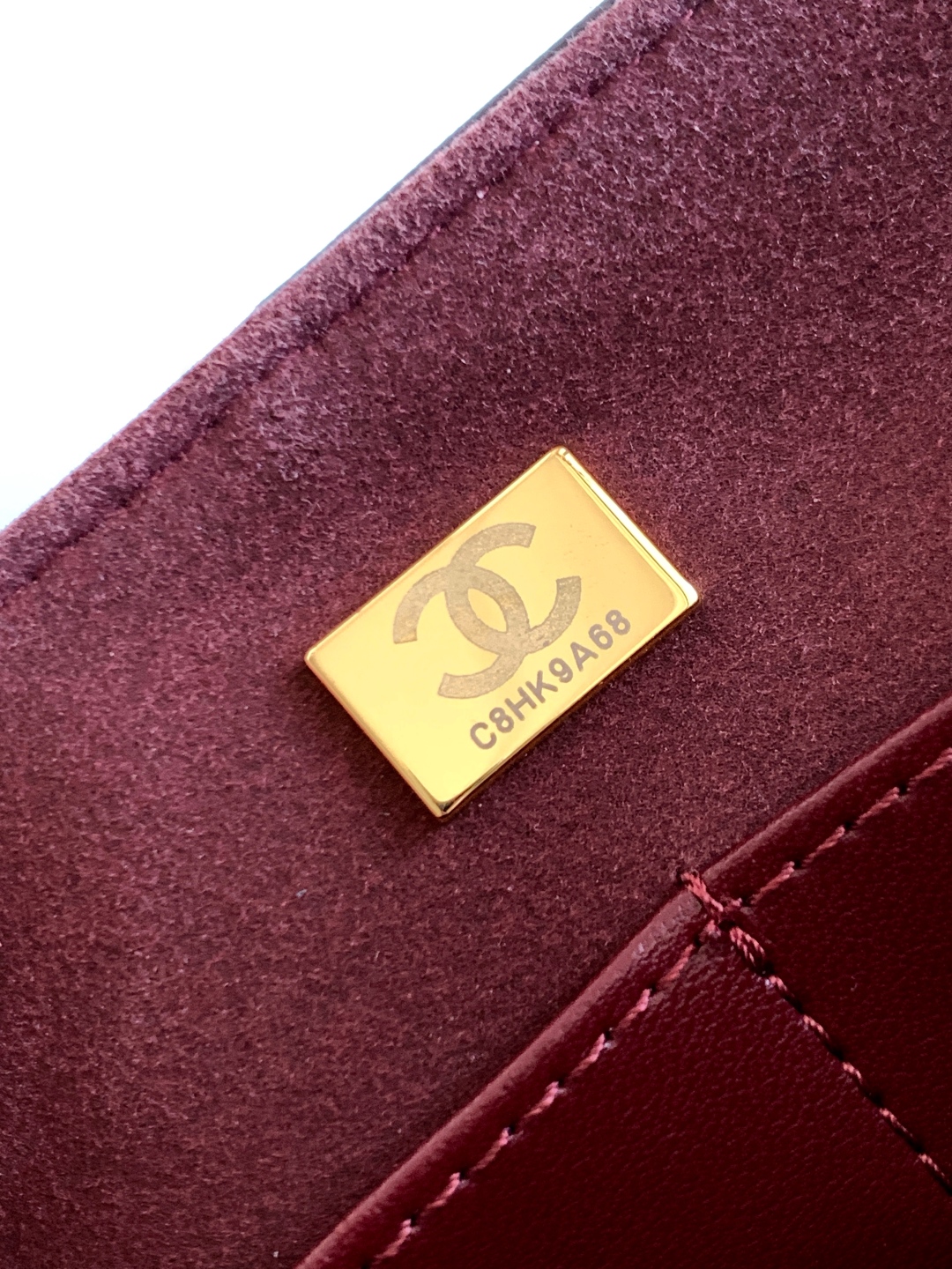 Maxi flap bag with top handle, Calfskin & gold-tone metal,black