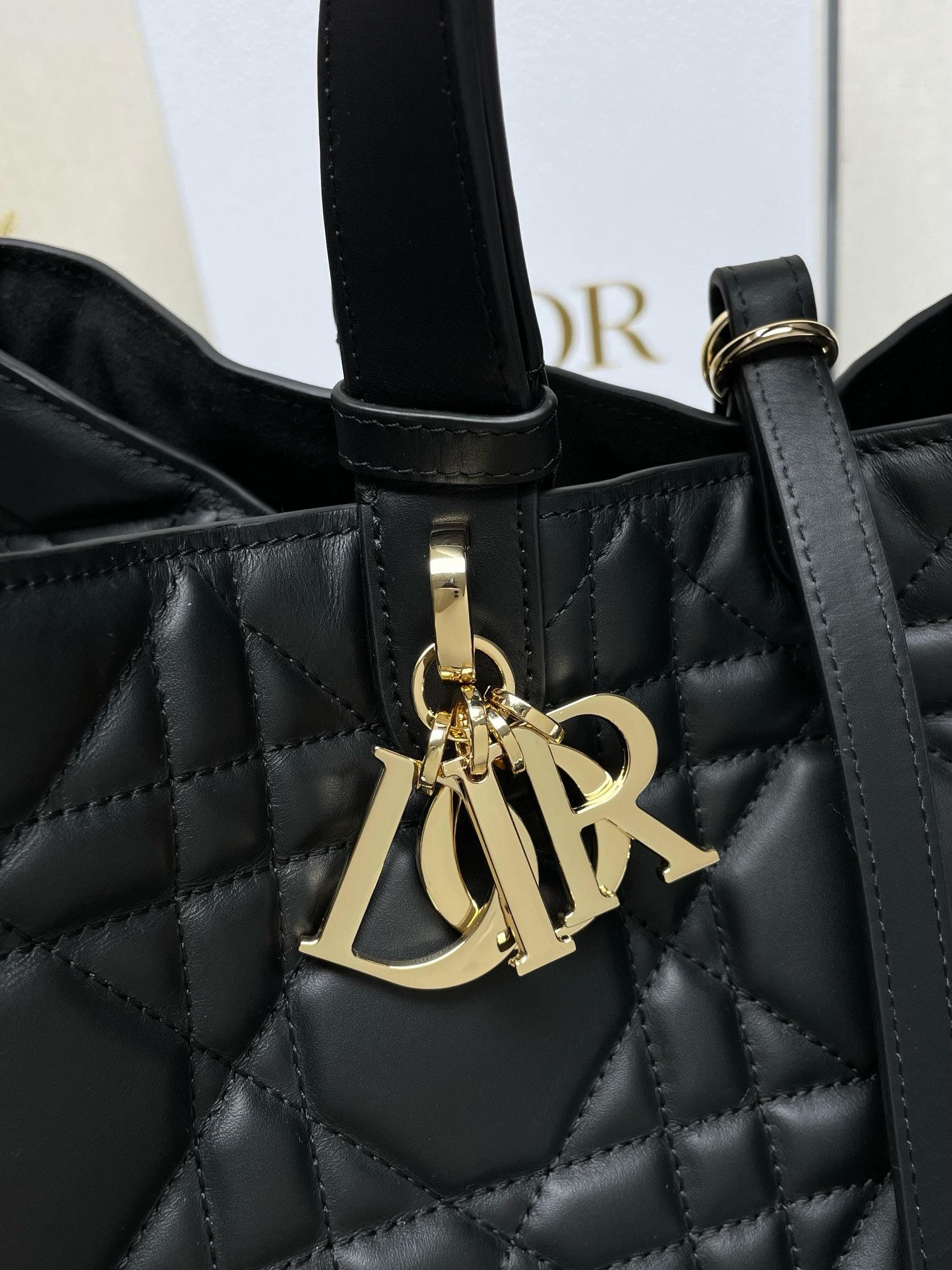 Medium DiorTravel Nomad Pouch Latte Macrocannage Calfskin | DIOR