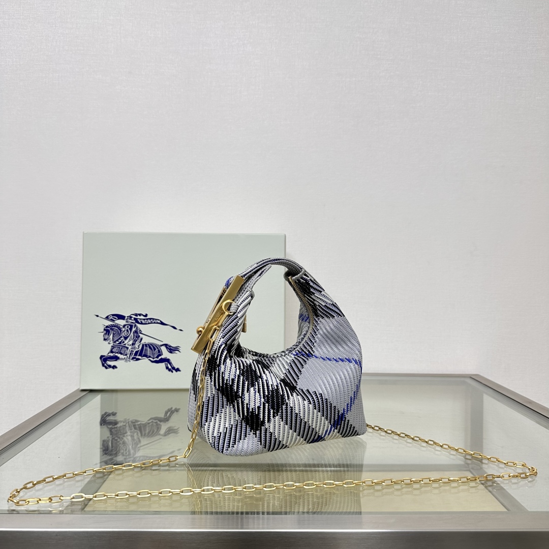 Medium jacquard duffel bag in neutrals - Burberry Burberry  00539