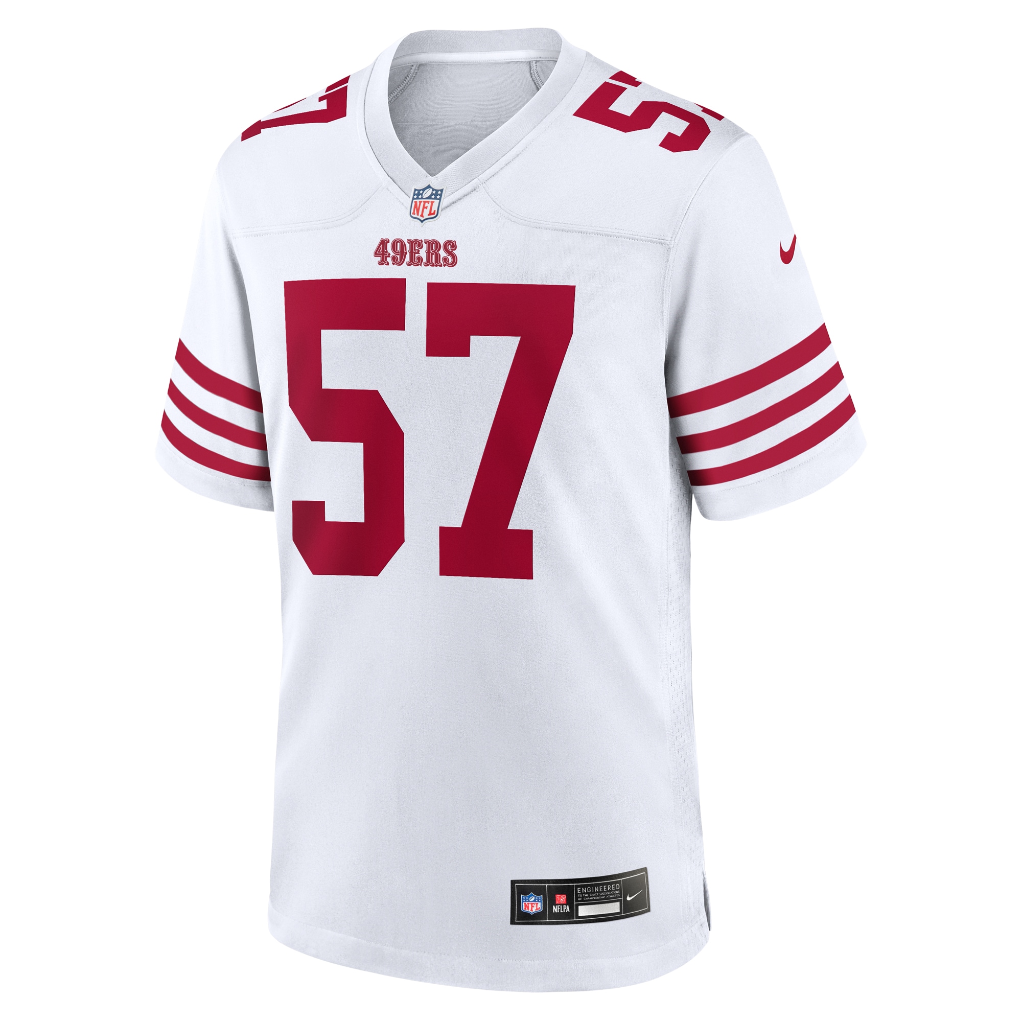 Men's San Francisco  Dre Greenlaw Nike  White Team Game Jersey