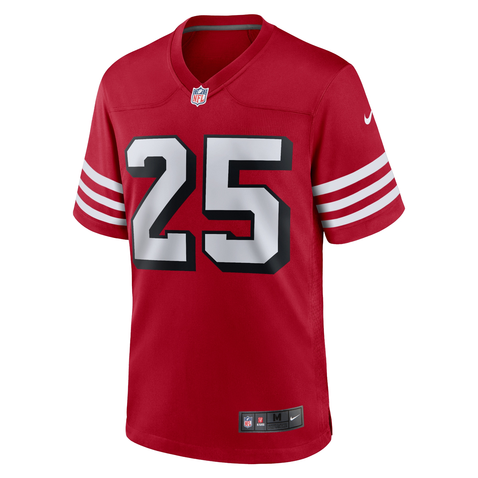 Men's San Francisco  Elijah Mitchell Nike Scarlet Alternate Team Game Jersey