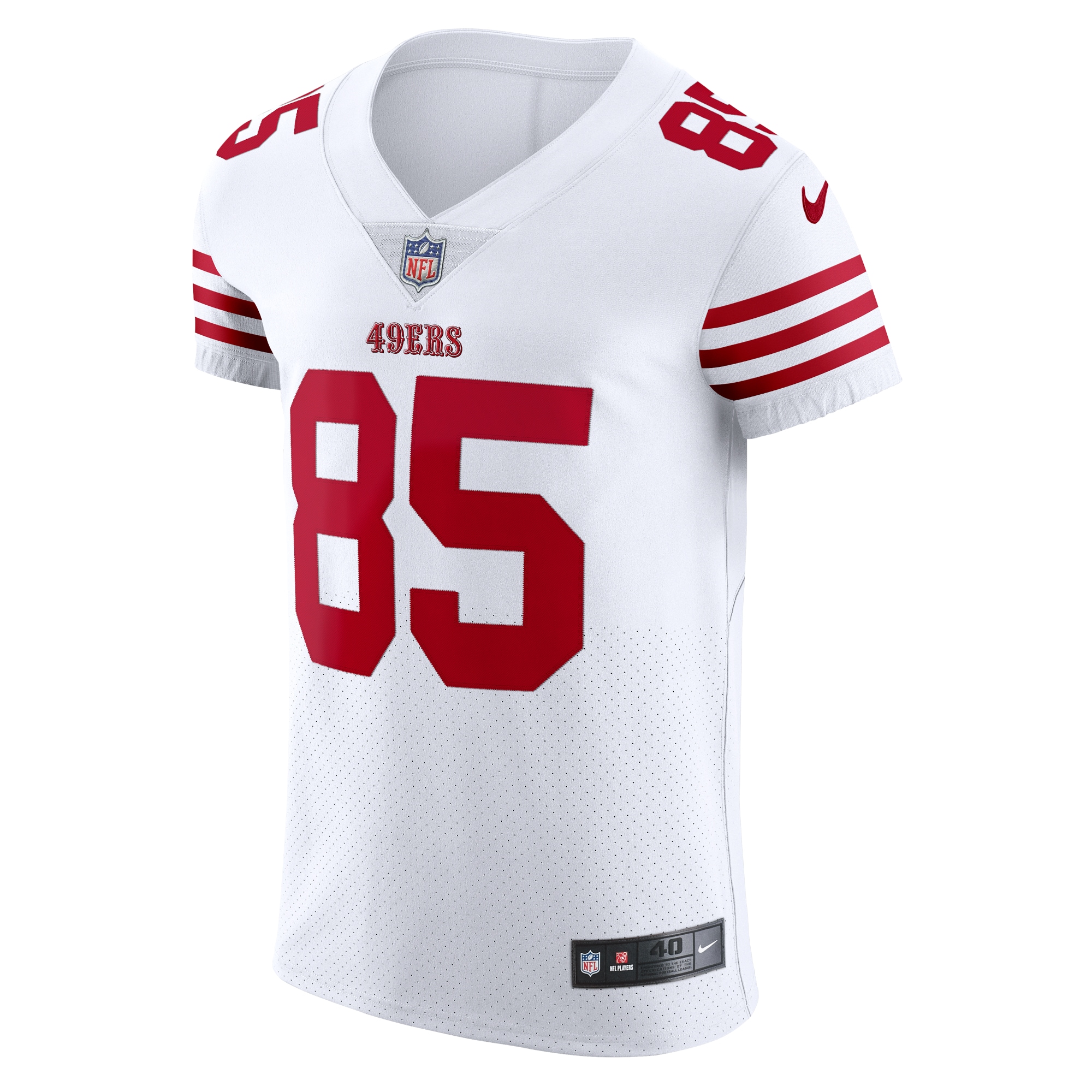 Men's San Francisco  George Kittle Nike White Vapor Elite Jersey