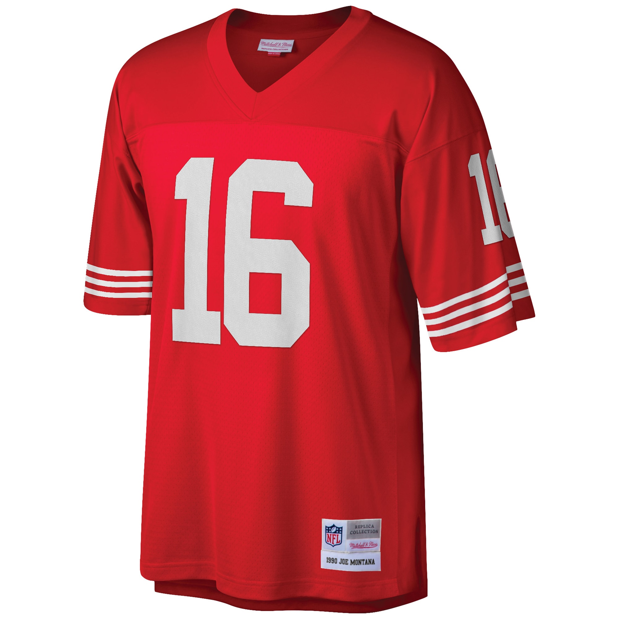 Men's San Francisco  Joe Montana Mitchell & Ness Scarlet Big & Tall 1990 Retired Player Replica Jersey