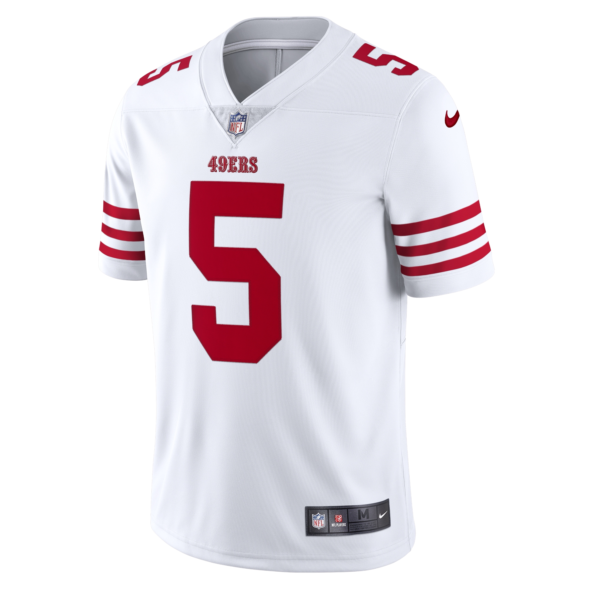 Men's San Francisco  Trey Lance Nike White Vapor Limited Jersey
