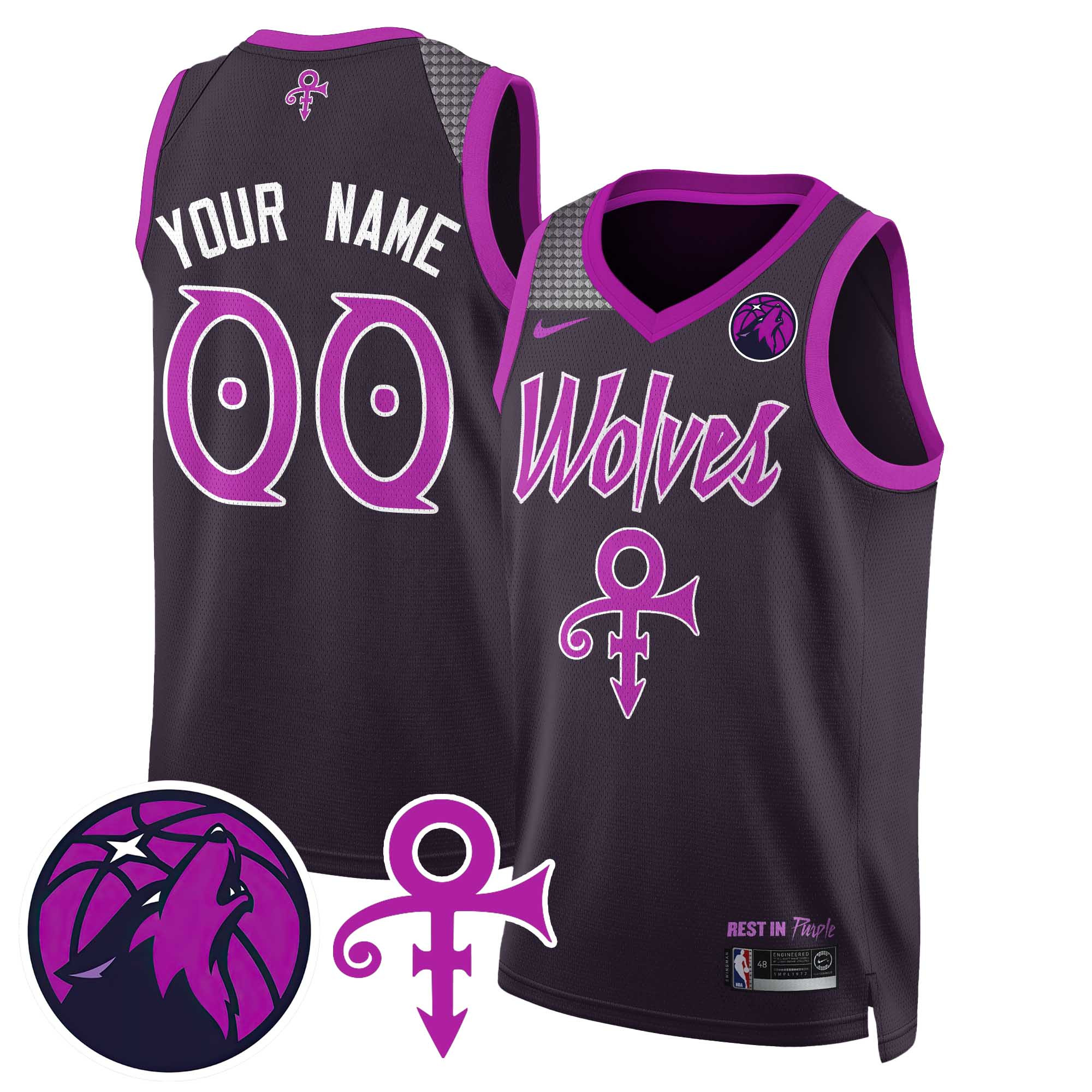 Men’s Minnesota Timberwolves Prince Jersey N1 – All Stitched 410VTTLJS022