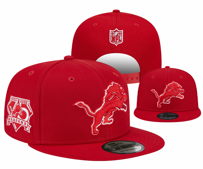Men’s New Era Scarlet Detroit Lions 75 Seasons Main Patch