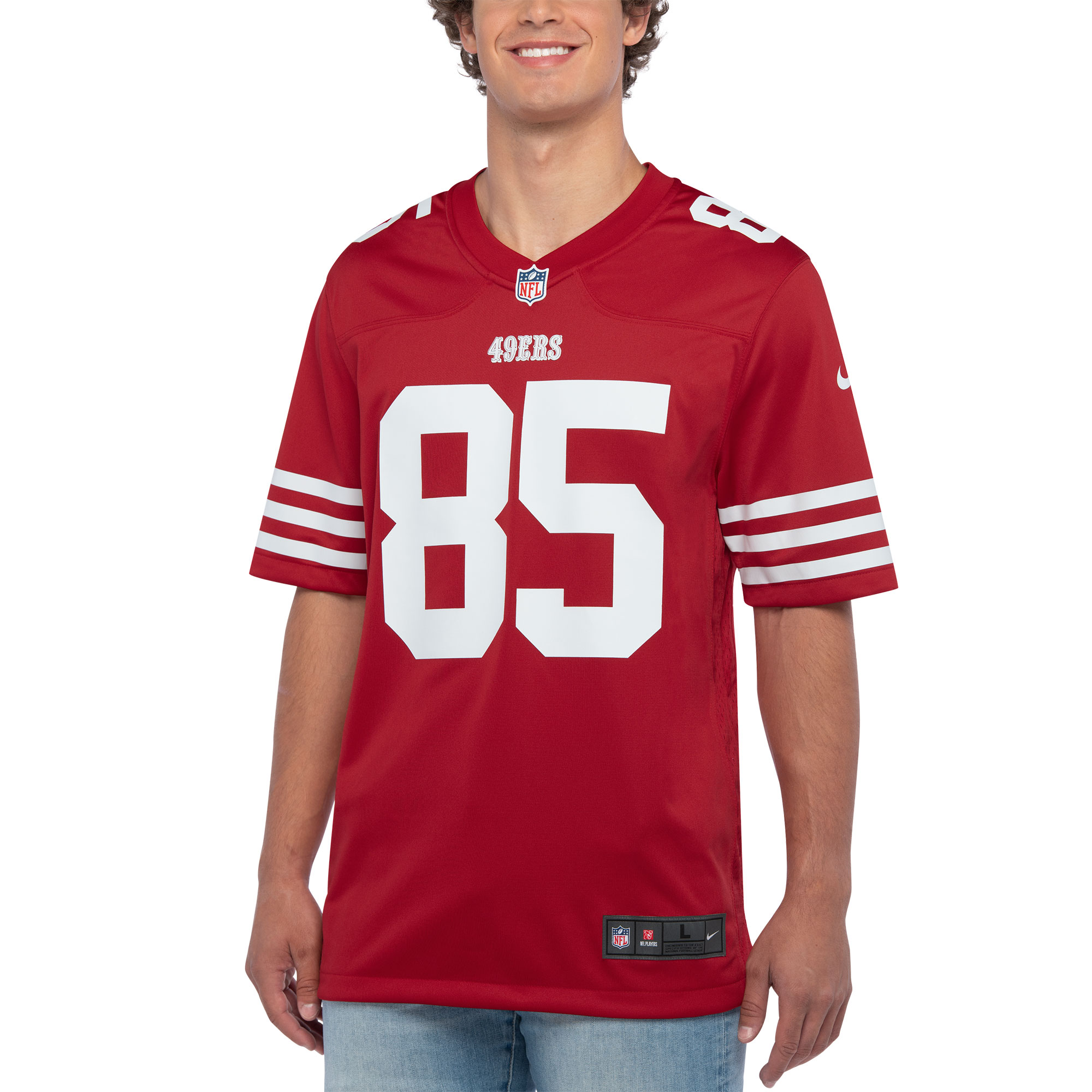 Men’s Nike George Kittle Scarlet San Francisco 49ers Player Game Jersey