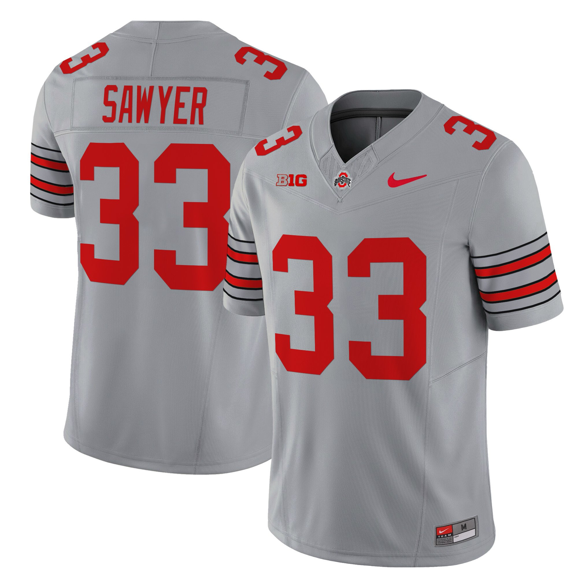 Men’s Ohio State Buckeyes ‘Heritage Stripe’ 2025/26 Vapor Limited Jersey – All Stitched