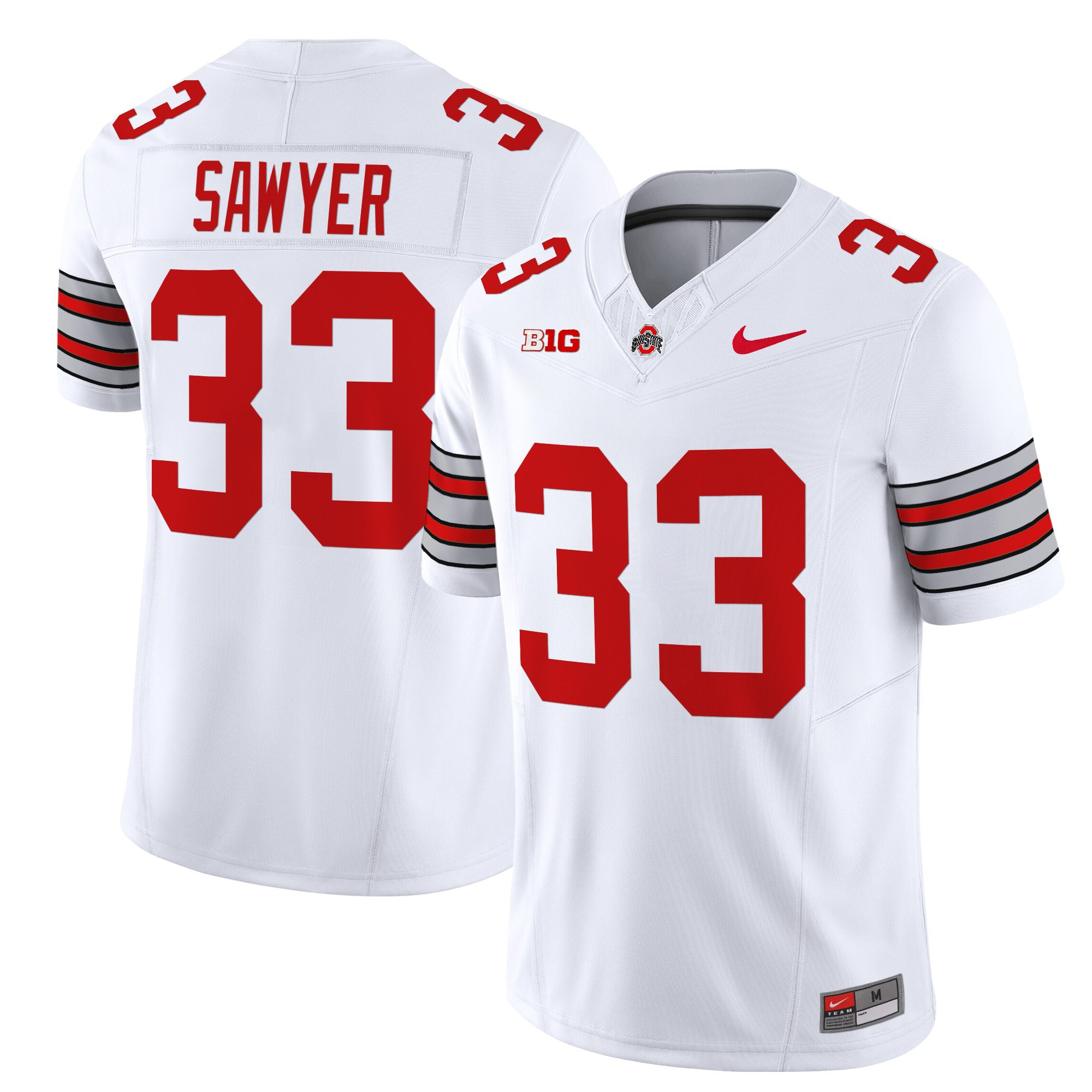 Men’s Ohio State Buckeyes ‘Heritage Stripe’ 2025/26 Vapor Limited Jersey – All Stitched