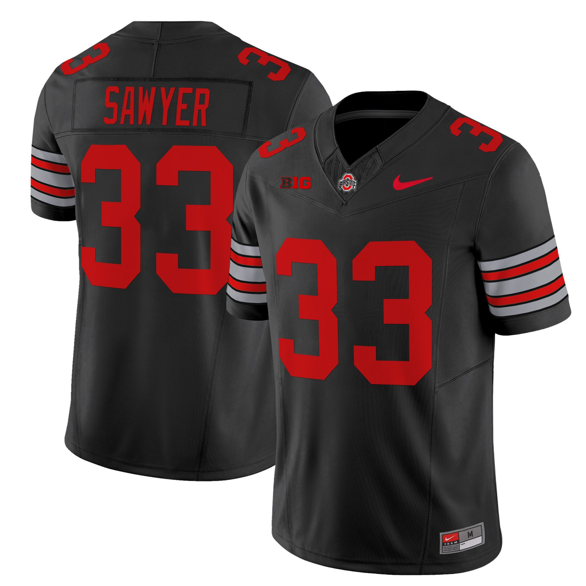 Men’s Ohio State Buckeyes ‘Heritage Stripe’ 2025/26 Vapor Limited Jersey – All Stitched