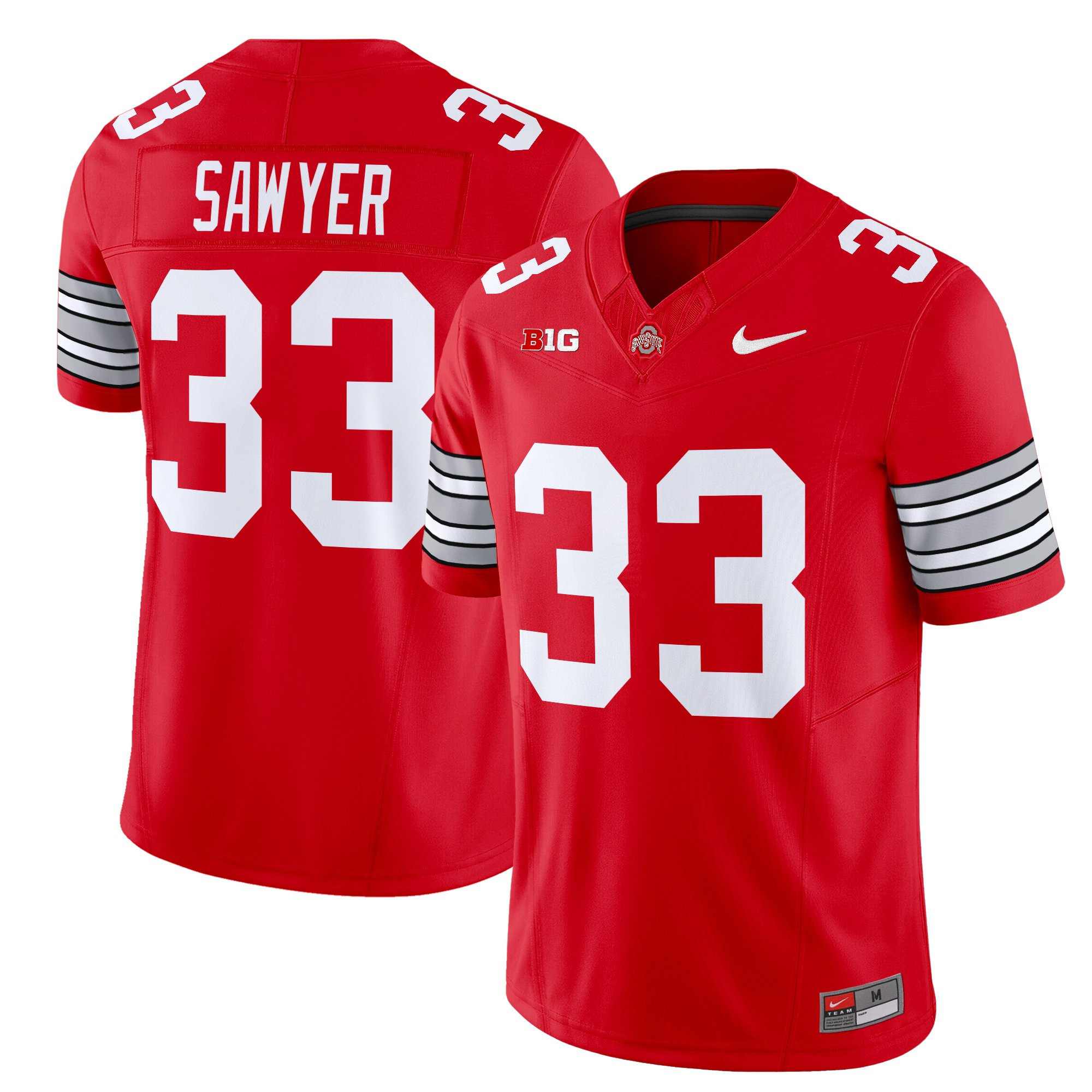 Men’s Ohio State Buckeyes ‘Heritage Stripe’ 2025/26 Vapor Limited Jersey – All Stitched