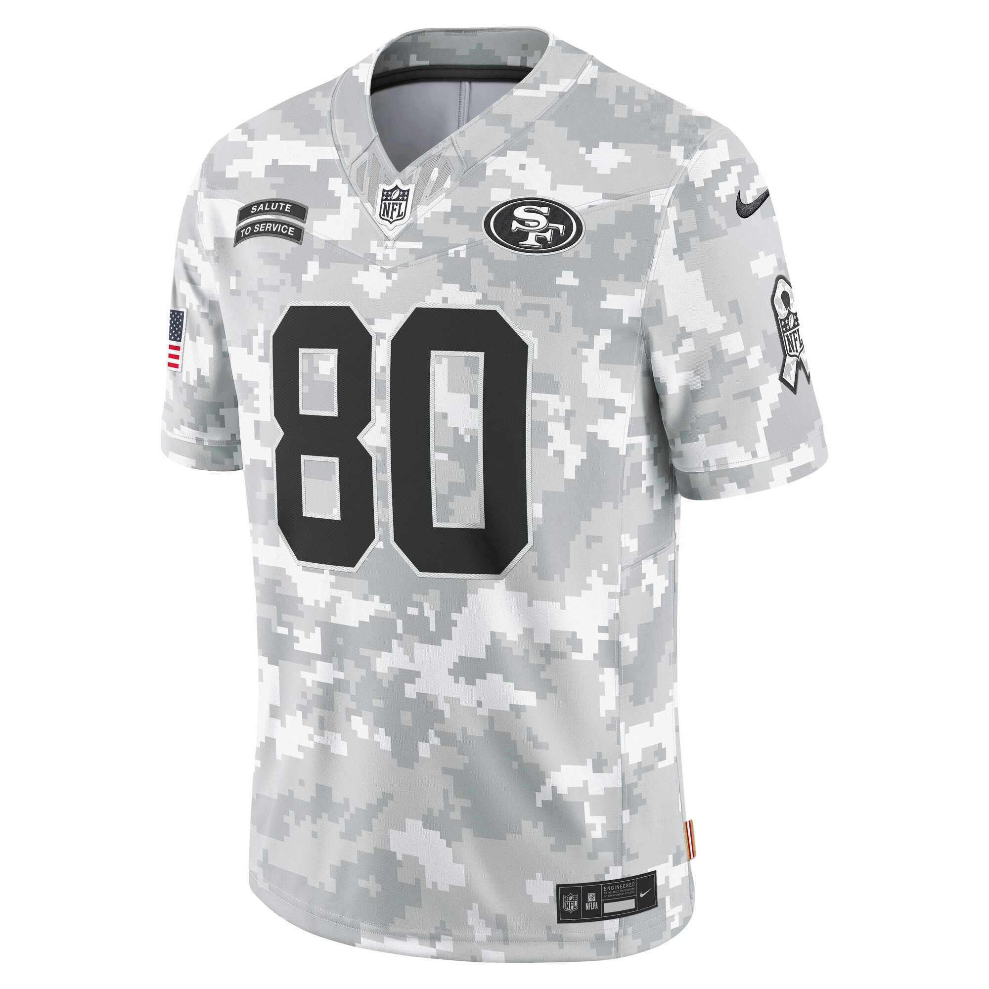 Men’s San Francisco 49ers Jerry Rice Nike Arctic Camo 2024 Salute to
