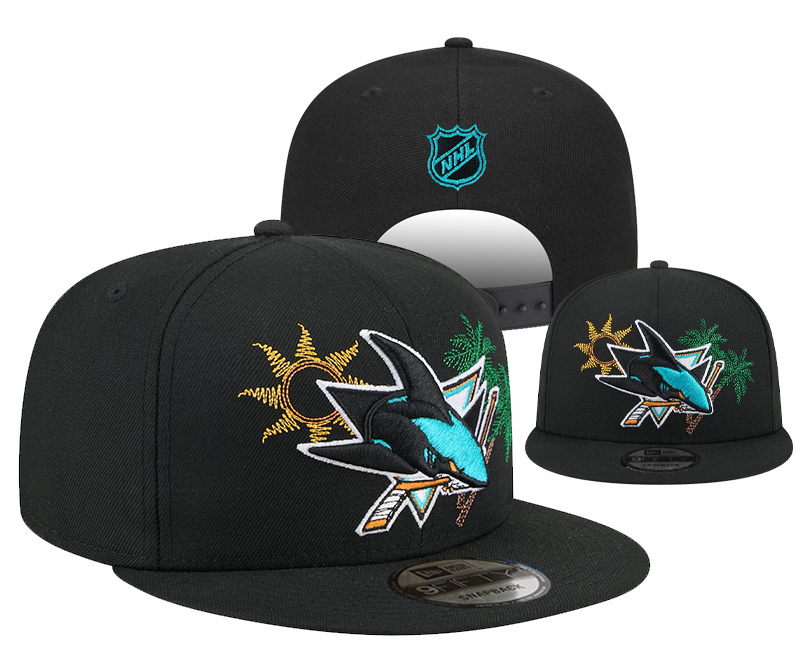 Men's San Jose Sharks New Era Black State Stitch