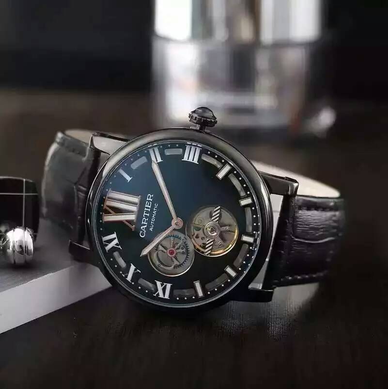 Mens Watches Mechanical 40mm Wrist Watch - Automatic Mechanical Timepiece with Stainless Steel Strap black wire